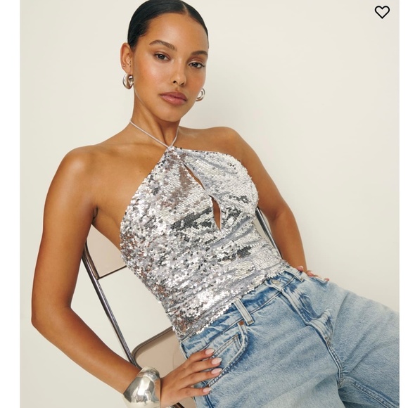 Reformation Alana Two Piece Kelly Green - Size 8 - Picture 2 of 2